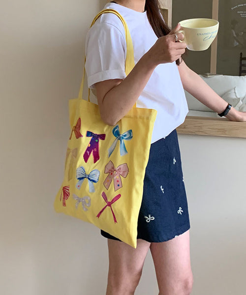 リボンプリントトートバッグ / 15748