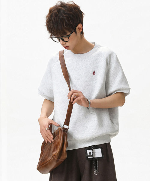 ワンポイント刺繍ラグランスリーブTシャツ / 15856