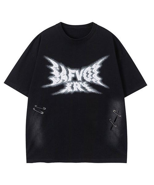 ダメージ加工ロゴTシャツ / 14436