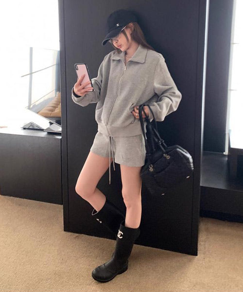 ジップアップスウェット＆ショートパンツ セットアップ / 15589