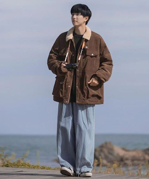 襟ボアコーデュロイブルゾン / 15409