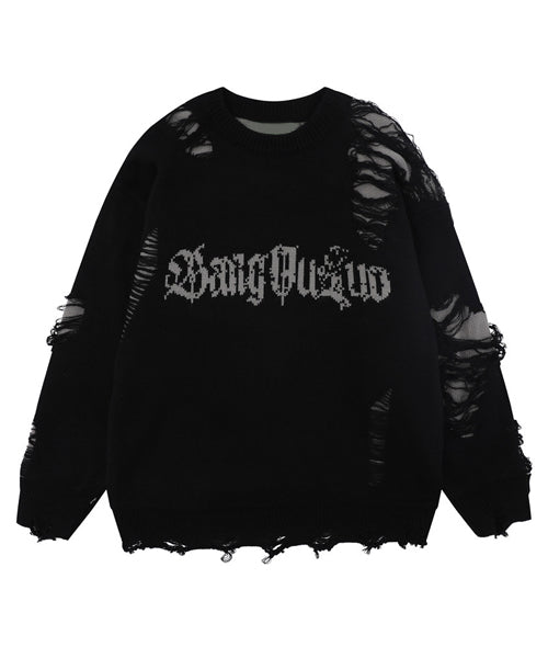 ダメージ加工ニット / 14267