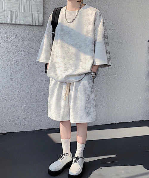 タイダイ柄半袖Tシャツ＆ショートパンツ セットアップ / 15709