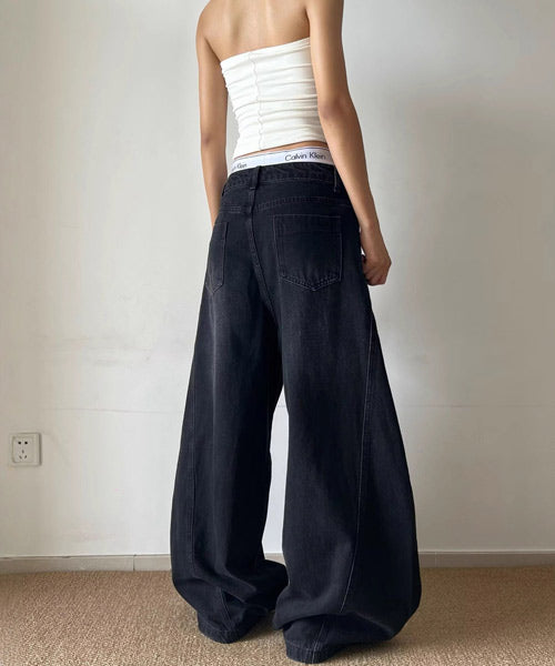 アイレットデザインカーブデニムパンツ / 15667