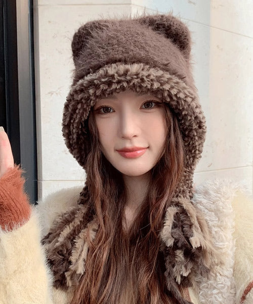 猫耳シャギーニット帽 / 15445