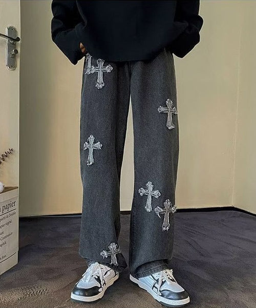 クロスパッチデニムパンツ / 15848