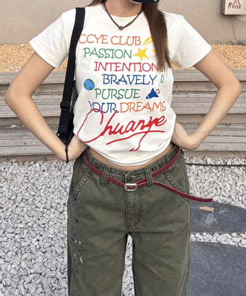 レタリングロゴTシャツ / 15805
