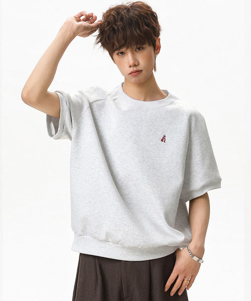 ワンポイント刺繍ラグランスリーブTシャツ / 15856