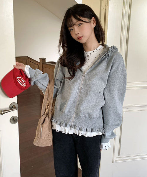 フリルジップパーカー / 15559