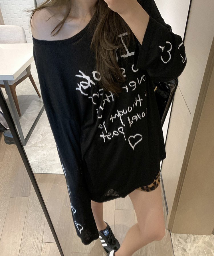 オーバーサイズレタリングロゴロンT / 15026