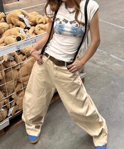 バック刺繍ロゴパンツ / 15449