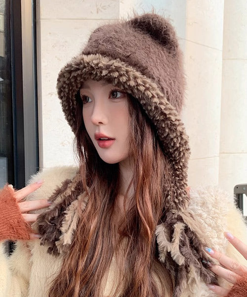 猫耳シャギーニット帽 / 15445