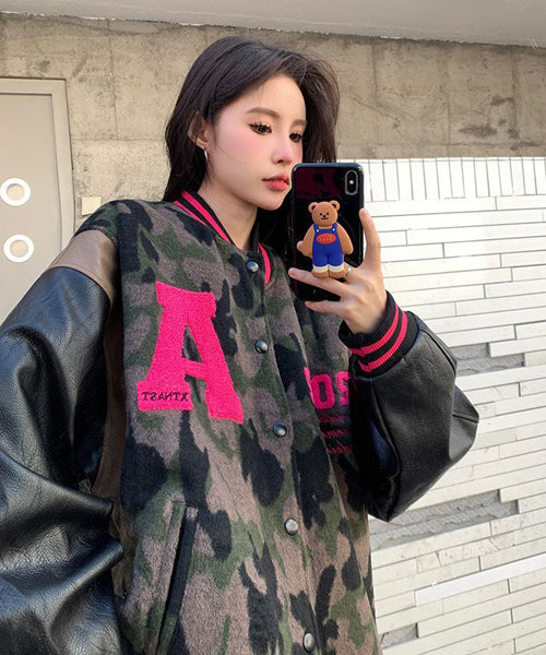 カモフラージュ柄スタジャン / 15518