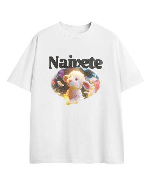 ひつじプリントTシャツ