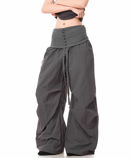 ラインストーンロゴワイドパンツ / 15719