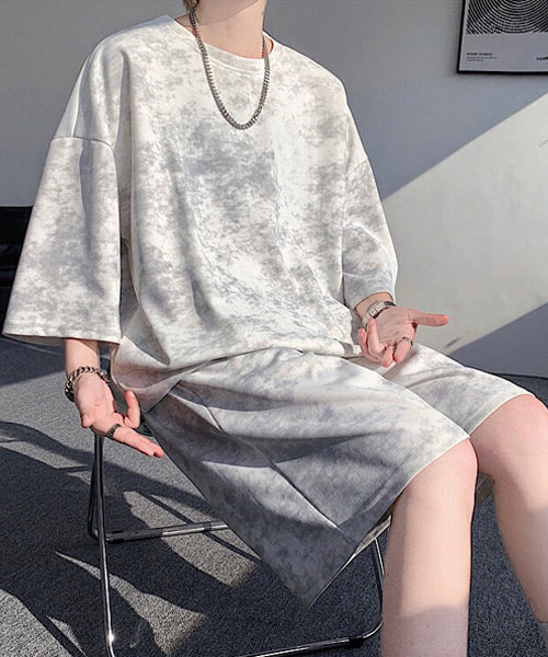 タイダイ柄半袖Tシャツ＆ショートパンツ セットアップ / 15709