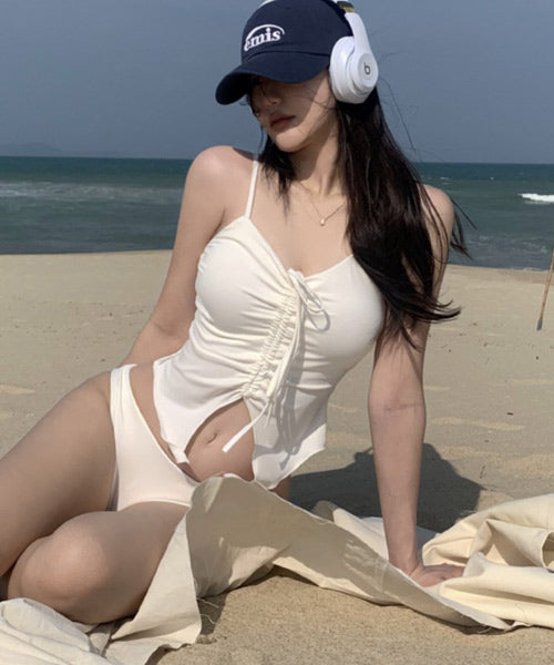 シャーリングレースアップビキニ 2点セット / 15714