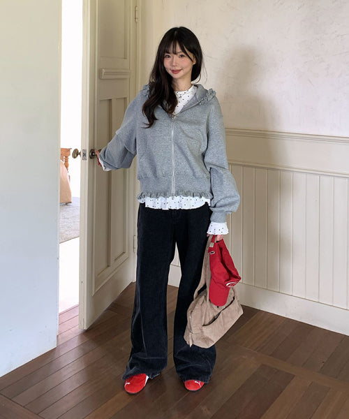 フリルジップパーカー / 15559