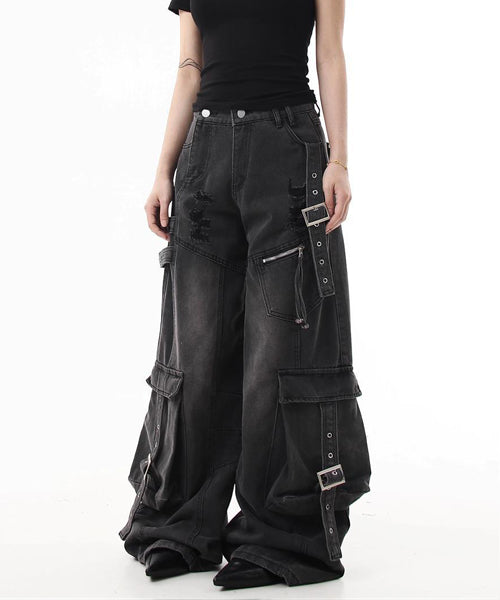 ワイドカーゴデニムパンツ / 15549