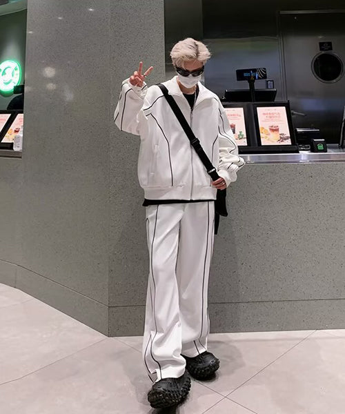 パイピングトラックジャケット＆パンツ セットアップ / 15546