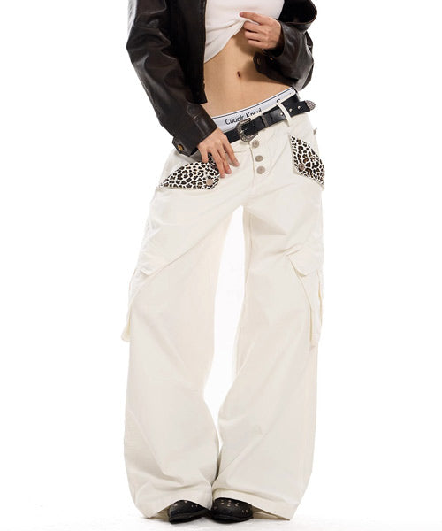 レオパード柄ポケットカーゴパンツ / 15565