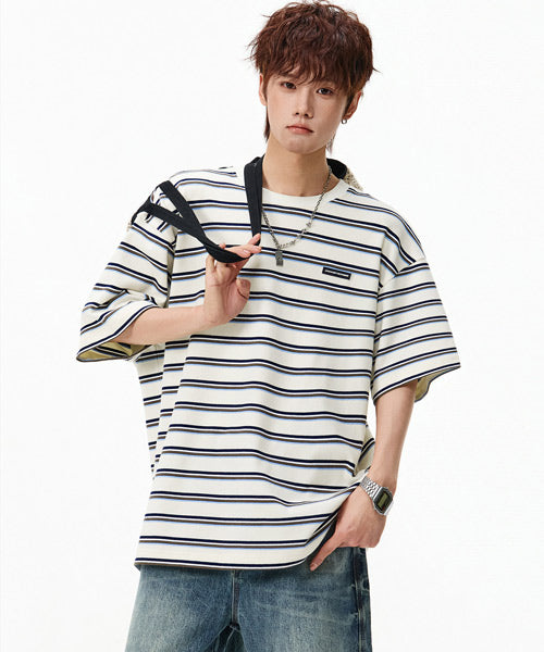 マルチボーダー柄Tシャツ / 15854