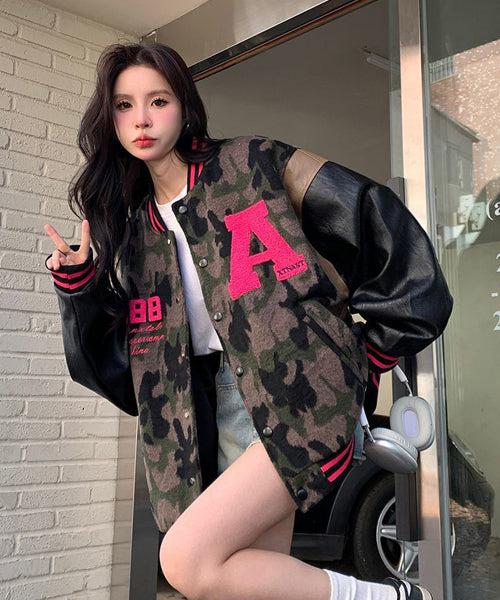 カモフラージュ柄スタジャン / 15518