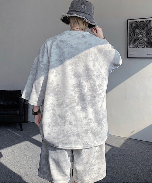 タイダイ柄半袖Tシャツ＆ショートパンツ セットアップ / 15709
