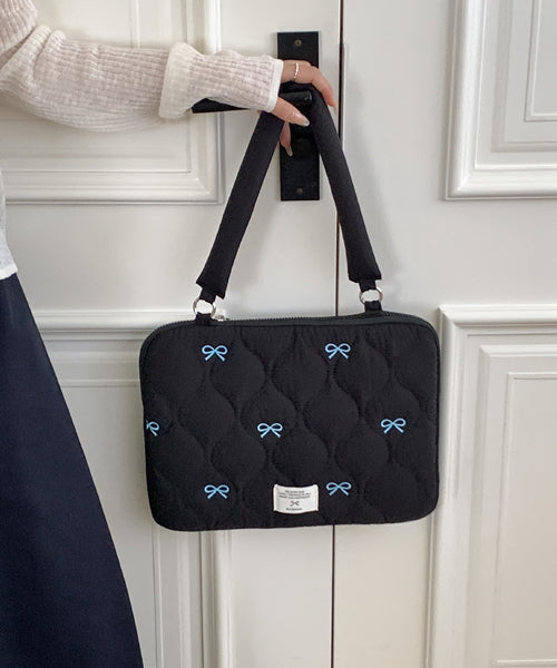 リボン刺繍PCバッグ タブレットケース / 15835