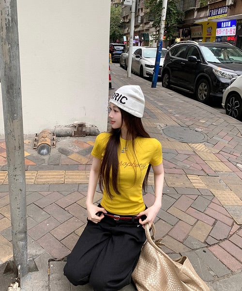 ラインストーンロゴTシャツ / 15710