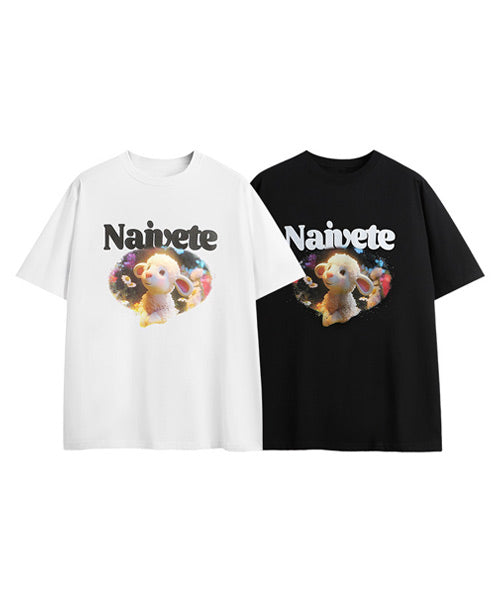 ひつじプリントTシャツ