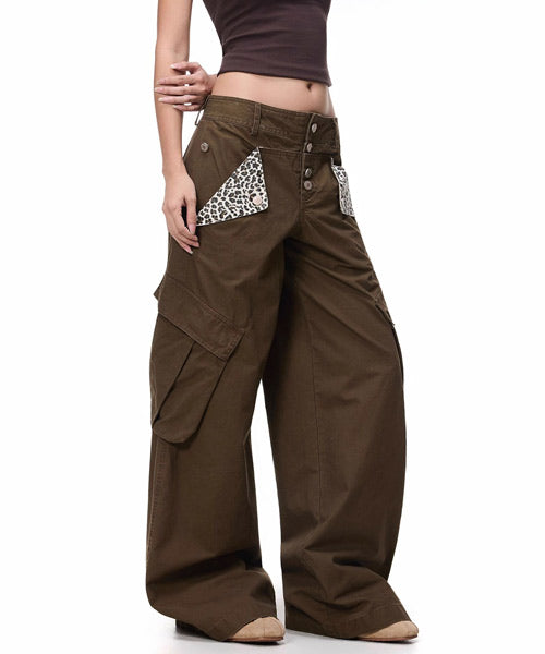 レオパード柄ポケットカーゴパンツ / 15565