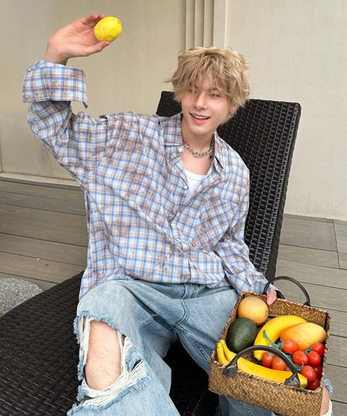 ユーズドライクチェック柄シャツ / 15659