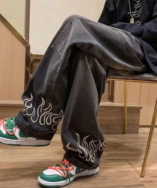 フレイム刺繍デニムパンツ / 15912