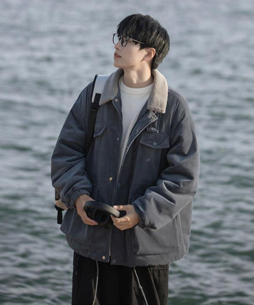 襟ボアコーデュロイブルゾン / 15409