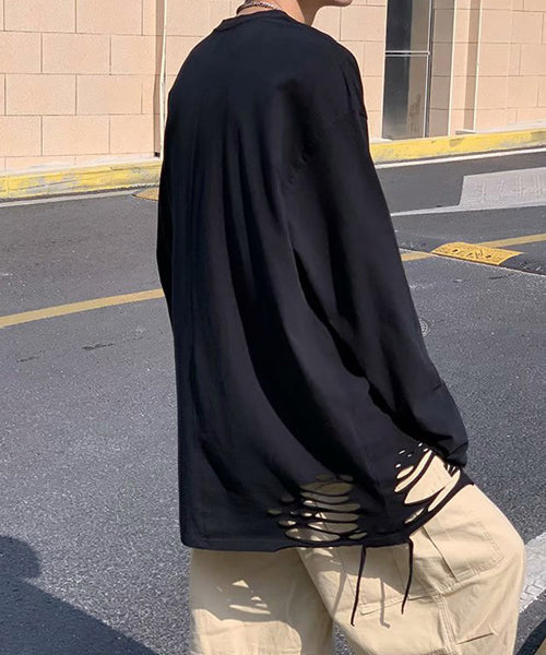 オーバーサイズダメージ加工ロンT / 15706