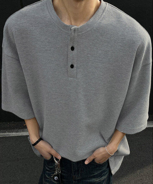 オーバーサイズヘンリーネックTシャツ / 15708