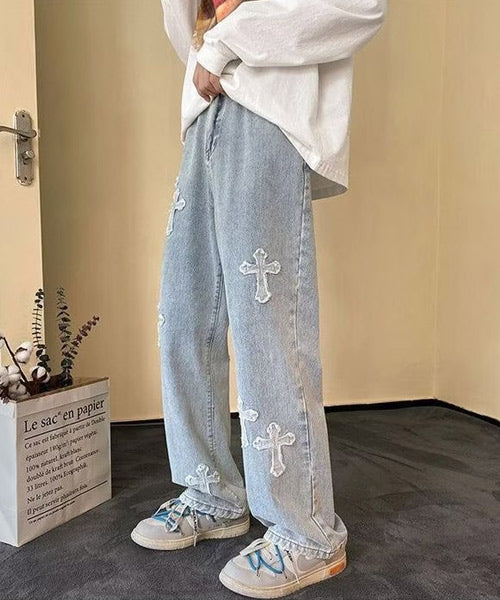 クロスパッチデニムパンツ / 15848