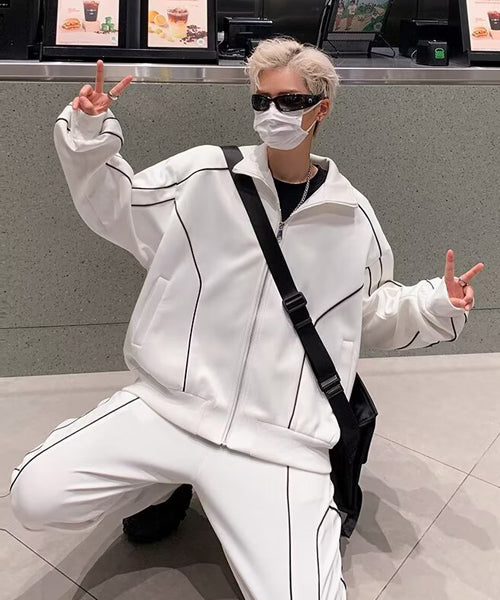 パイピングトラックジャケット＆パンツ セットアップ / 15546