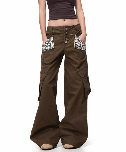 レオパード柄ポケットカーゴパンツ / 15565