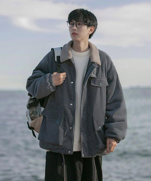 襟ボアコーデュロイブルゾン / 15409