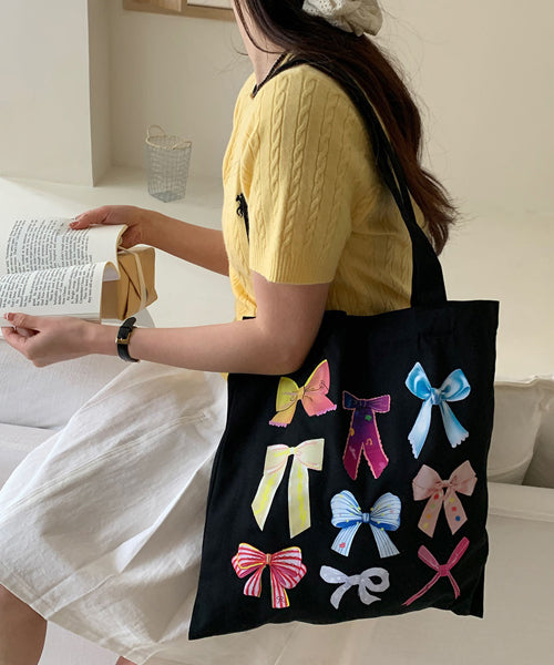 リボンプリントトートバッグ / 15748