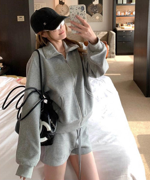 ジップアップスウェット＆ショートパンツ セットアップ / 15589