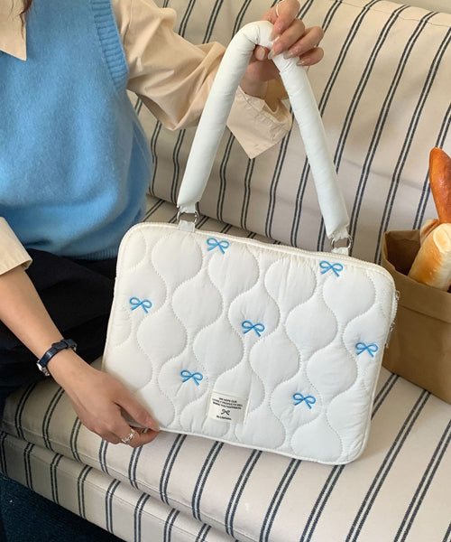 リボン刺繍PCバッグ タブレットケース / 15835