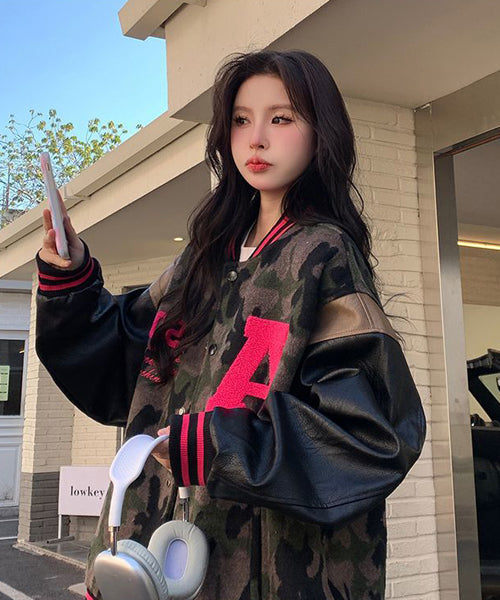 カモフラージュ柄スタジャン / 15518