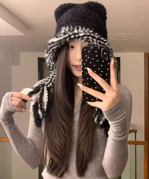 猫耳シャギーニット帽 / 15445