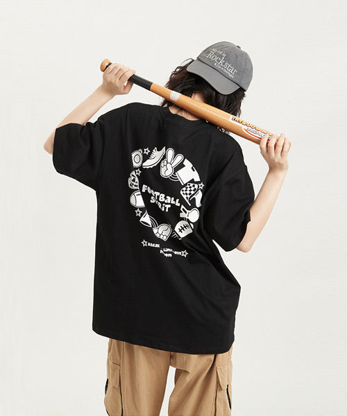 スポーツグラフィックプリントTシャツ