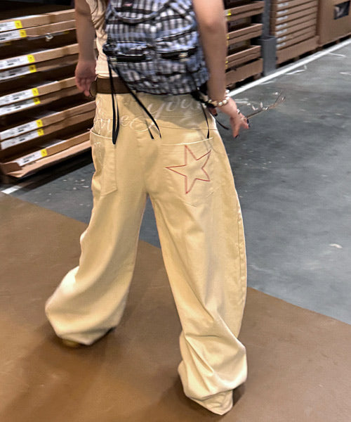 バック刺繍ロゴパンツ / 15449