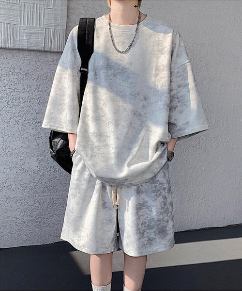 タイダイ柄半袖Tシャツ＆ショートパンツ セットアップ / 15709