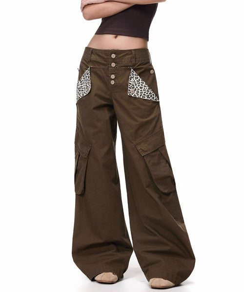 レオパード柄ポケットカーゴパンツ / 15565